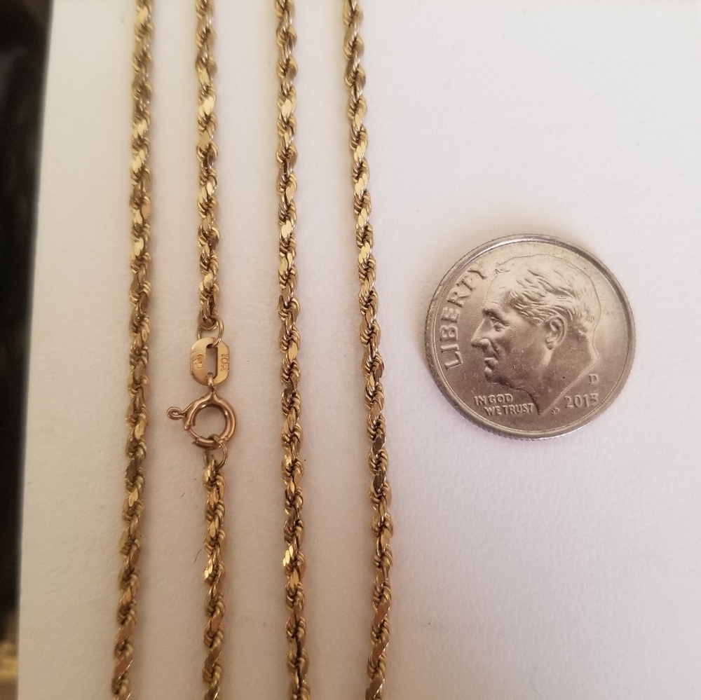 10K Gold Rope Chain - Picture 4 of 9